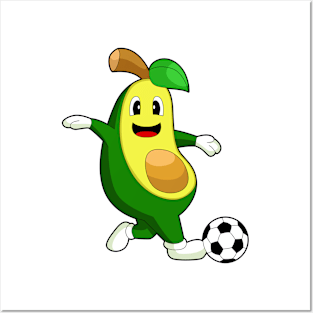 Avocado Soccer player Soccer Sports Posters and Art